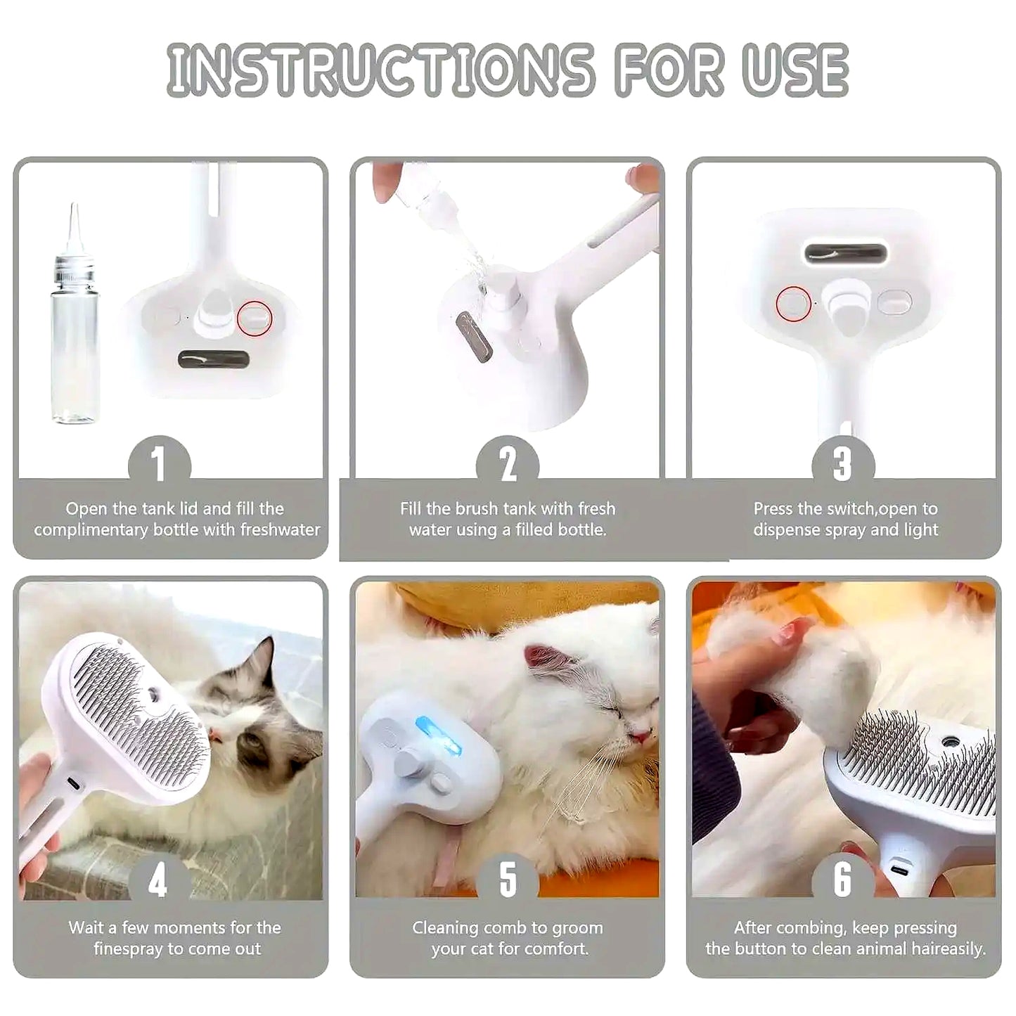 PawMist™ - Pet Grooming Comb