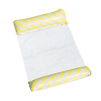 Foldable Floating Water Hammock Float Lounger Inflatable Pool Mat Floating Recliner Bed Swimming Air Mattress Pool Accessories