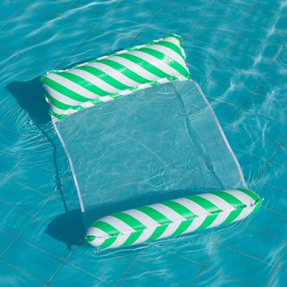 Foldable Floating Water Hammock Float Lounger Inflatable Pool Mat Floating Recliner Bed Swimming Air Mattress Pool Accessories