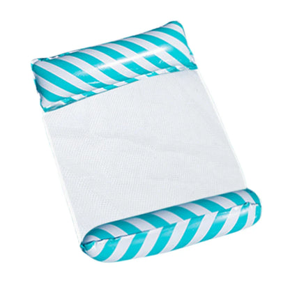Foldable Floating Water Hammock Float Lounger Inflatable Pool Mat Floating Recliner Bed Swimming Air Mattress Pool Accessories