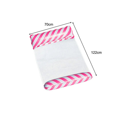 Foldable Floating Water Hammock Float Lounger Inflatable Pool Mat Floating Recliner Bed Swimming Air Mattress Pool Accessories